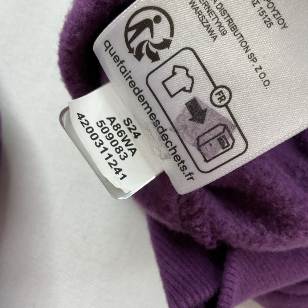 The North Face Sweatshirt Men Sz S Crewneck Pullover Purple TNF Embroidered - Picture 4 of 7
